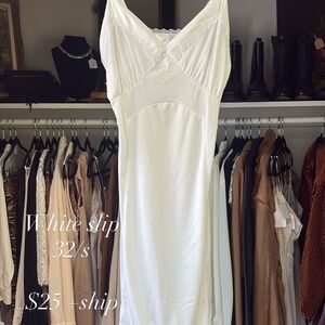 Elegant White Slip Dress